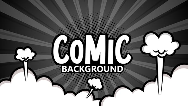 Pop art comic background with halftone colors vector