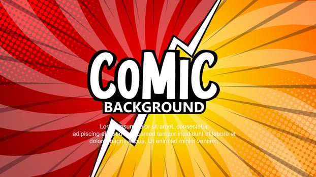 Fight background comic style design. Vector illustration