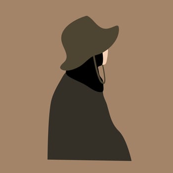 Muslimah Faceless Illustration vector