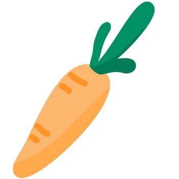 cute orange carrot cartoon icon vector