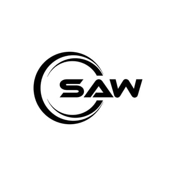 SAW Logo Design, Inspiration for a Unique Identity. Modern Elegance and Creative Design. Watermark Your Success with the Striking this Logo. vector