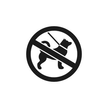 it is prohibited to bring pet animals vector