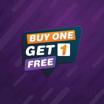 Buy 1 get 1 free sale banner vector illustration