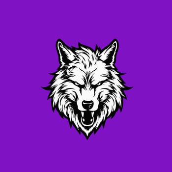 best illustration of wild wolf for mascot, logo or sticker vector