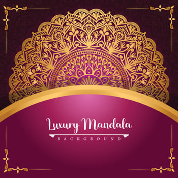 Islamic arabesque luxury gold mandala inidan wedding invitation card eid mubarak ramadan kareem background vector