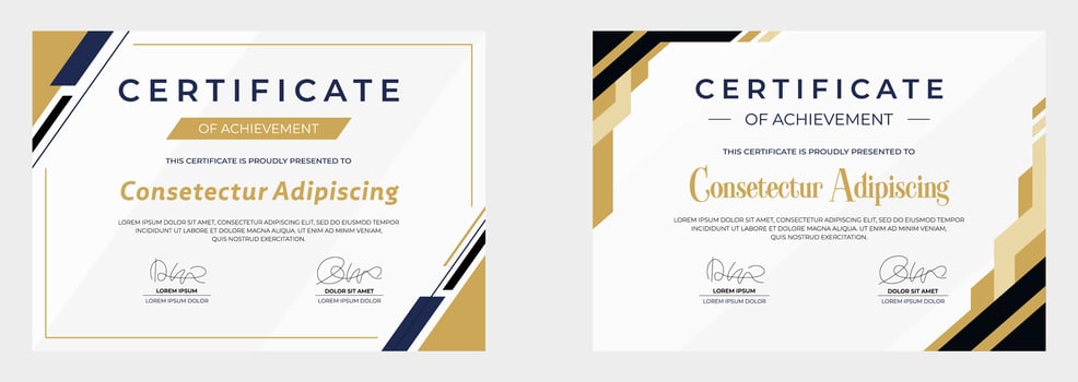 modern certificate of achievement vector template