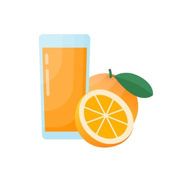 Orange juice vector flat design