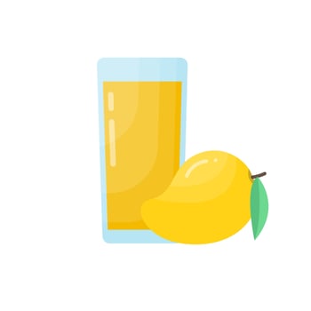Mango juice vector flat design