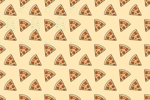 Pizza slice seamless pattern background vector