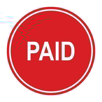 Paid icon vector