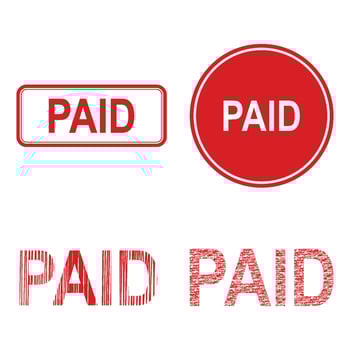 Paid icon vector