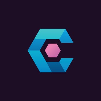 Cool and modern C logo design vector