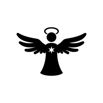 flat style angel icon vector