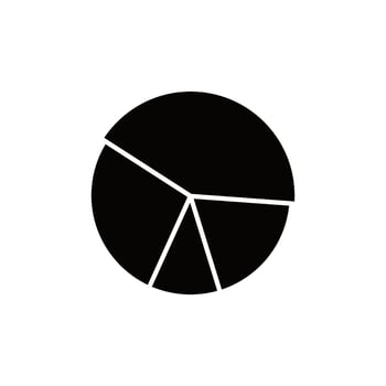 Pie chart icon. Simple business performance icon vector