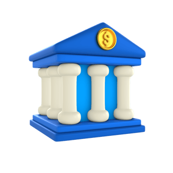 Bank financial technology 3D Icon render png