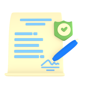 Business contract financial technology 3D Icon render png
