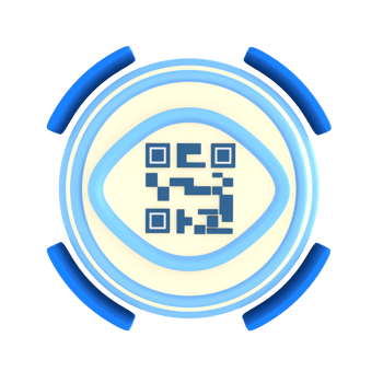 Eye scanner financial technology 3D Icon render png