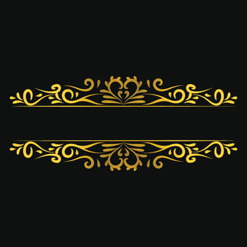 Gold Floral Vintage Title Frame Swirl For Text Border Png Transparent Background Wedding Invitation Card vector