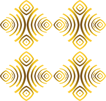 gold abstract floral ornament png