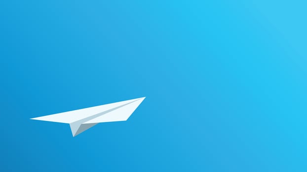 paper airplane on blue vector