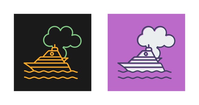 Ship Pollution Vector Icon