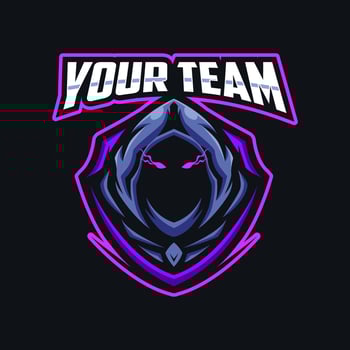 Reaper vector mascot logo design with modern illustration concept style for badge, emblem, t-shirt. Reaper illustration for sport and esport team. Vector eps 10