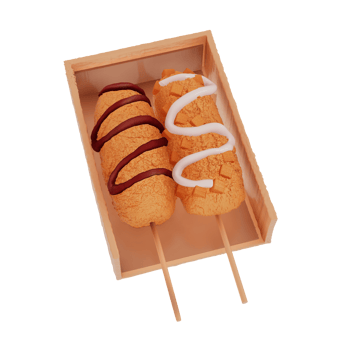 3d korean traditional food illustration Pro PNG