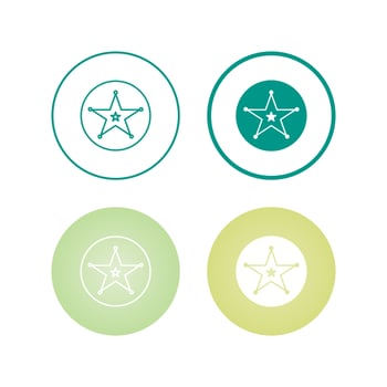 Sheriff Badge Vector Icon