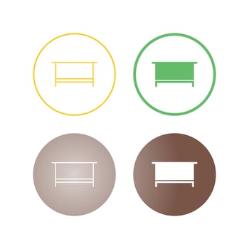 Simple Desk Vector Icon