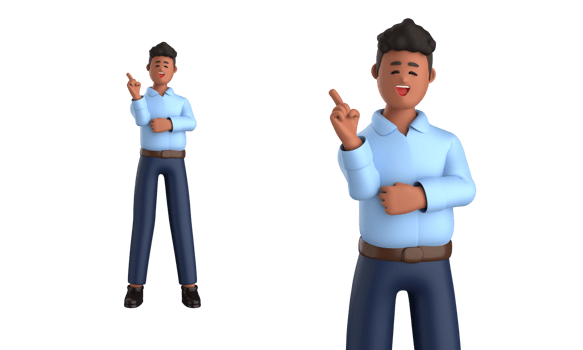 3d businessman executive pose isolated on transparent background, 3d rendering png