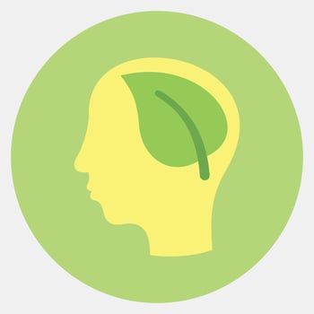 Icon think green. Ecology and environment elements. Icons in color mate style. Good for prints, posters, logo, infographics, etc. vector