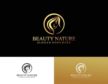 women beauty logo design inspiration for salon spa skin care and product beauty vector