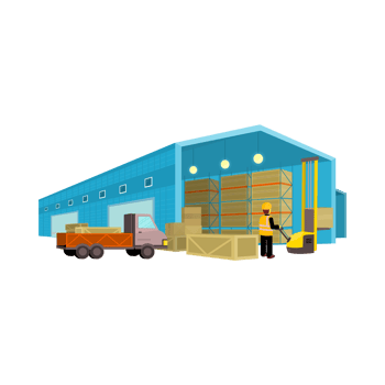 Warehouse management system Cargo Generative Ai png
