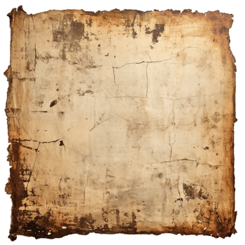Old paper sheet isolated on transparent background. png