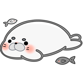 cute seal with Little fish png