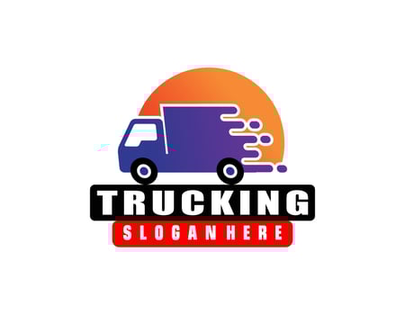 Truck logo template vector