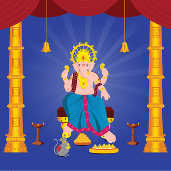 Ganesh Chaturthi Celebration vector template