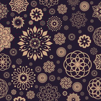 Floral beauty seamless pattern abstract vector