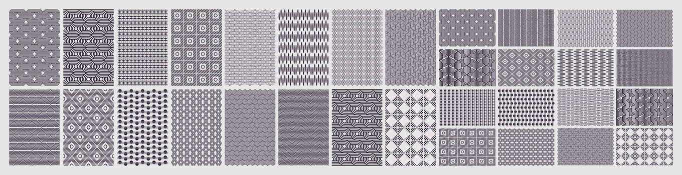Set of seamless patterns collection colorful abstract geometric background vector