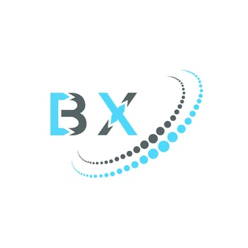 BX letter logo creative design. BX unique design. vector