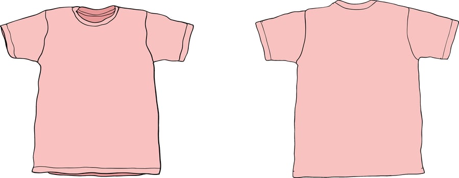 Vector blank tee shirts mock up