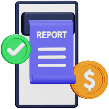 Online report 3d rendering isometric icon. png