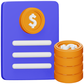 Business budget 3d rendering isometric icon. png
