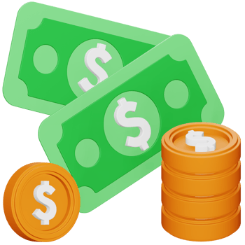 Cash money 3d rendering isometric icon. png