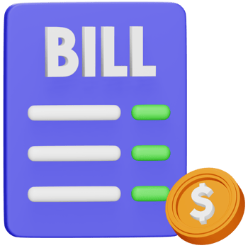 Bill 3d rendering isometric icon. png
