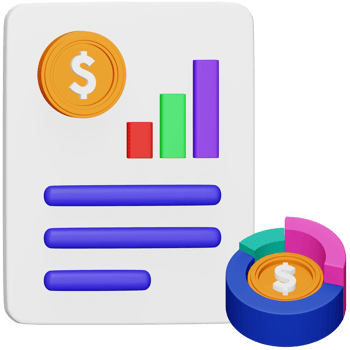 Accounting report 3d rendering isometric icon. png