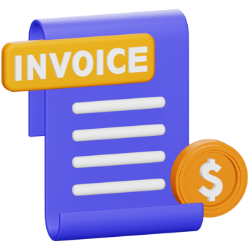 Invoice 3d rendering isometric icon. png