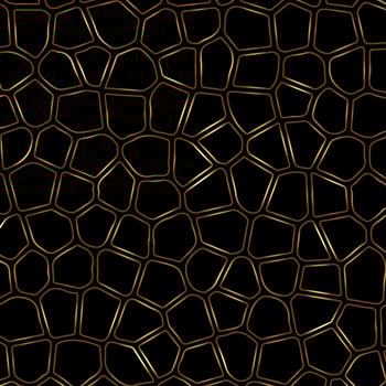 Vector image of a black background with a golden mesh over it. Art deco style. EPS 10
