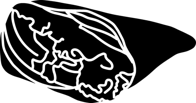 Crepes Glyph llustration vector