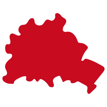 Berlin map, German map. Map of Germany in red color png